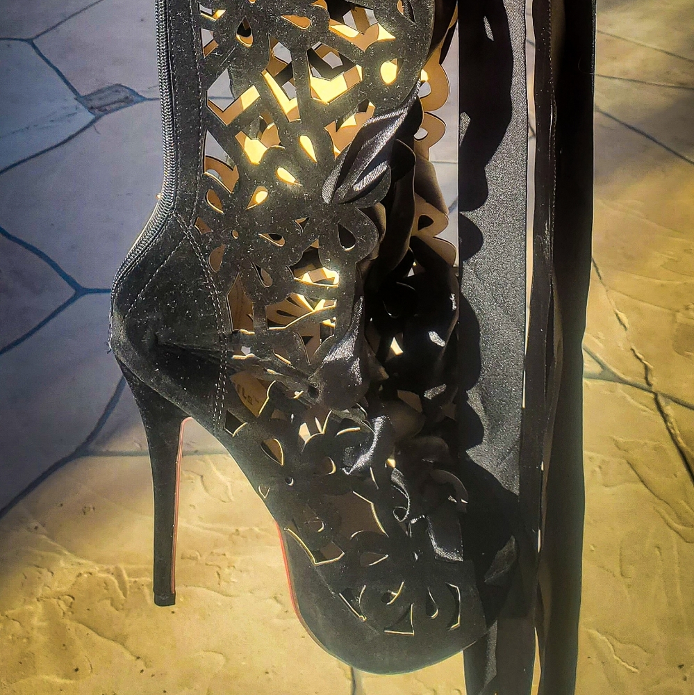 Cutout Thigh High Heels
